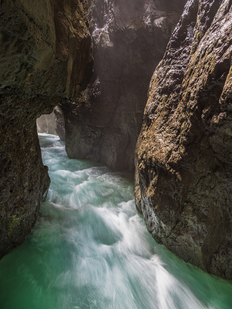 Blick in die Partnachklamm bei Garmisch-Partenkirchen | Blick in die Partnachklamm bei Garmisch-Partenkirchen.