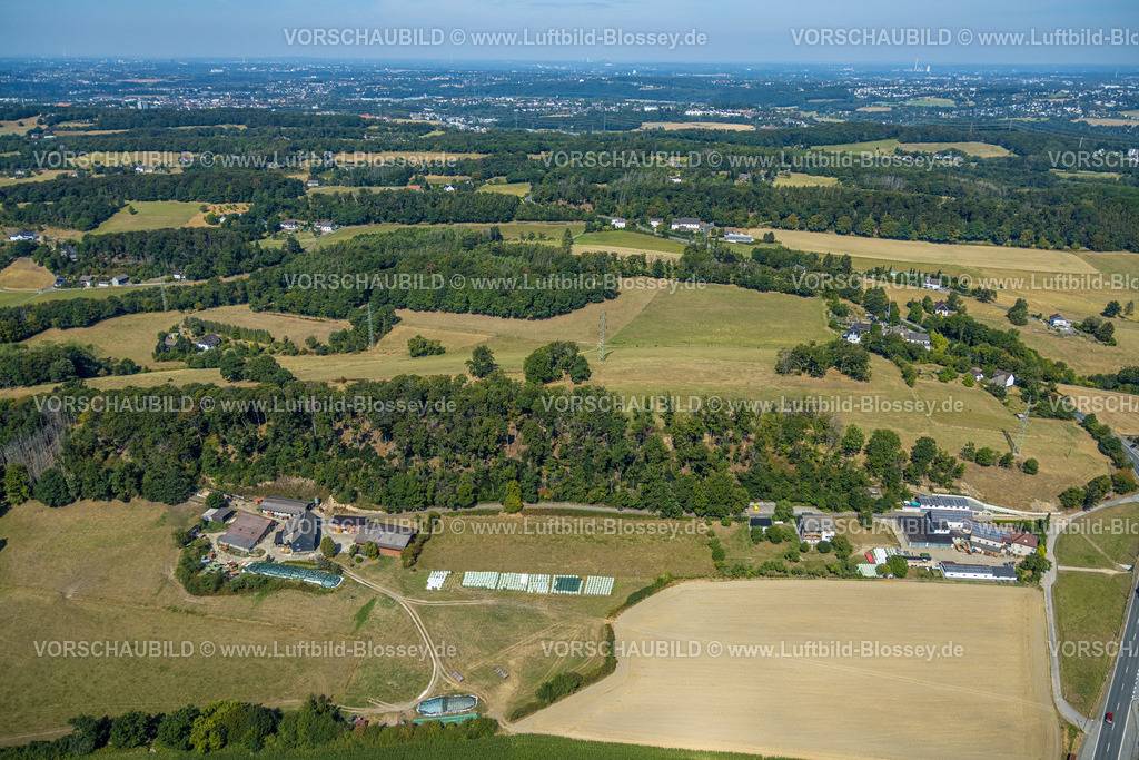 Sprockhoevel220808189 | Luftbild, Waldgebiet, Wiesen und Felder, Zur Voßkuhle, Blankenstein, Hattingen, Ruhrgebiet, Nordrhein-Westfalen, Deutschland