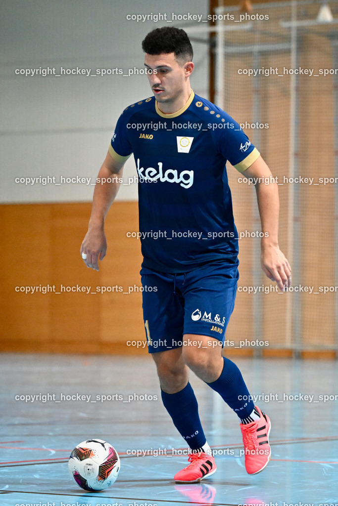 Carinthia Flamengo Futsal Club vs. Futsal Klagenfurt | #11 Saso Kovacevic Futsal Klagenfurt, Carinthia Flamengo Futsal Club vs. Futsal Klagenfurt, Carinthia Flamengo Futsal Club vs. Futsal Klagenfurt am 01.12.2024 in Klagenfurt (Ballspielhalle Viktring), Austria, (Photo by Bernd Stefan)