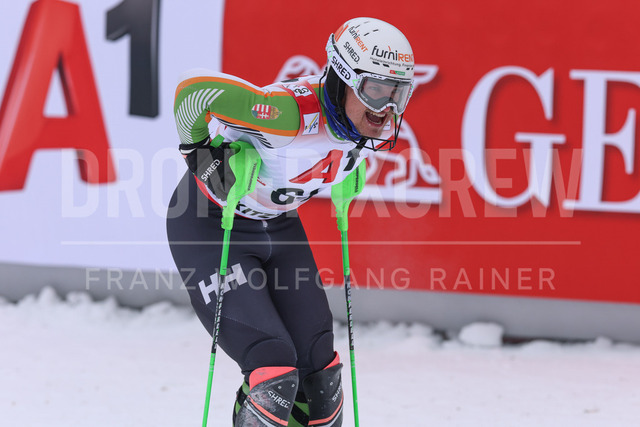 Audi FIS Ski World Cup: Men’s Slalom – Hahnenkamm Race, Kitzbuehel | Kitzbuehel, Austria, 25.Jan.26 - Alpine Skiing - FIS World Cup, Hahnenkamm Race, Slalom, men. The image shows LEITGEB Richard (HUN, Salomon).