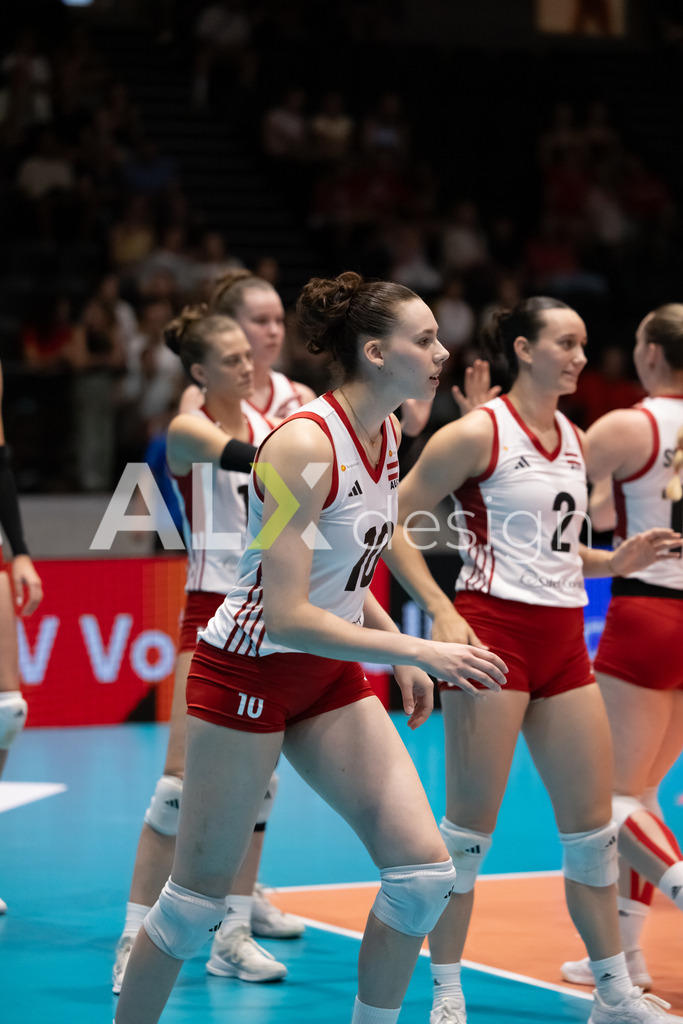 Austria v Switzerland - CEV European League Women | KRIENS, SWITZERLAND - JUNE 14: JULIA TRUNNER of Austria during the CEV European League match between Austria and Switzerland at Pilatus Arena on June 14, 2026 in Kriens, Switzerland. - Realisiert mit Pictrs.com