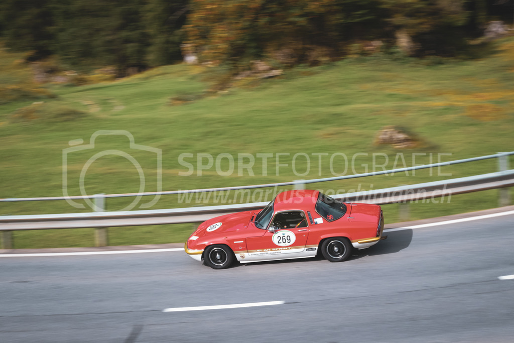 21. Arosa ClassicCar 2025 - 7. =September= 2025 | Hans Orsatti aus Lenzerheide (SUI) in einem Lotus Elan S4 Sprint aus dem Jahre 1972 mit Startnummer 269 am Arosa ClassicCar 2025 in der Kategorie Classic Trophy..@arosaclassiccar, @arosa.official, #arosaclassiccar, #arosa, #76curves, #classiccarBild: Sportfotografie Markus Aeschimann | www.markus-aeschimann.ch - Realisiert mit Pictrs.com