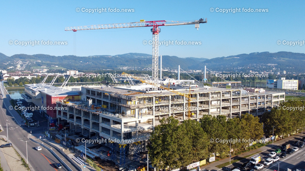 Linz_ Hafenstrasse_ Baustelle Moebel Lutz_ 20.09.2023-20 | 20.09.2023, Linz, AUT, Hafenstrasse, im Bild Baustelle Moebel Lutz

Drohne