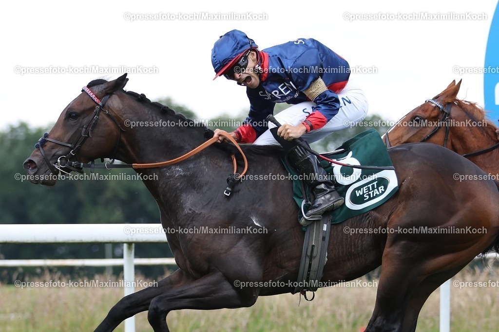Do23062499110 | Penalty siegt unter Thore Hammer-Hansen im 35. Grosser Preis der Wirtschaft, Gr.3 am 23.06.2024 Renntag in Dortmund. Copyright by Marc Ruehl - Veroeffentlichung nur gegen Honorar (zzgl.MwSt), Namensnennung und Beleg, Bank Routing Number: BIC GENODED1PAF, Bank Account Number: IBAN DE04 3706 2600 1201 6180 17, Steuer-Nr.: 203/5266/0306, Ust_Id_Nr.: De 122081417, Zur Gaulshuette 29, 50181 Bedburg, Phone: +49-(0)2272-83351, www.marcruehl.com, info@marcruehl.com, No Model Release, Abtretung von Persoenlichkeitsrechten der abgebildeten Person/Personen liegen nicht vor. Speichern in Bilddatenbanken oder Vervielfaeltigung ist ohne schriftliche Genehmigung nicht gestattet.