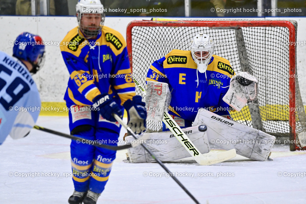 EHC Althofen vs. ESC Steindorf 6.3.2024 | #65 Lungkofler Gerald EHC Althofen, #31 Horn Fabian EHC Althofen, EHC Althofen vs. ESC Steindorf 6.3.2024, EHC Althofen vs. ESC Steindorf am 06.03.2024 in Althofen (Stadthalle Althofen ), Austria, (Photo by Bernd Stefan)