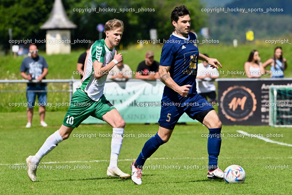 ATUS Velden vs. VST Völkermarkt | #10 Mario Michael Kuester VST Völkermarkt, #5 Roland Putsche ATUS Velden, ATUS Velden vs. VST Völkermarkt, ATUS Velden vs. VST Völkermarkt am 30.05.2024 in St. Egyden (Sportpark St. Egyden), Austria, (Photo by Bernd Stefan)