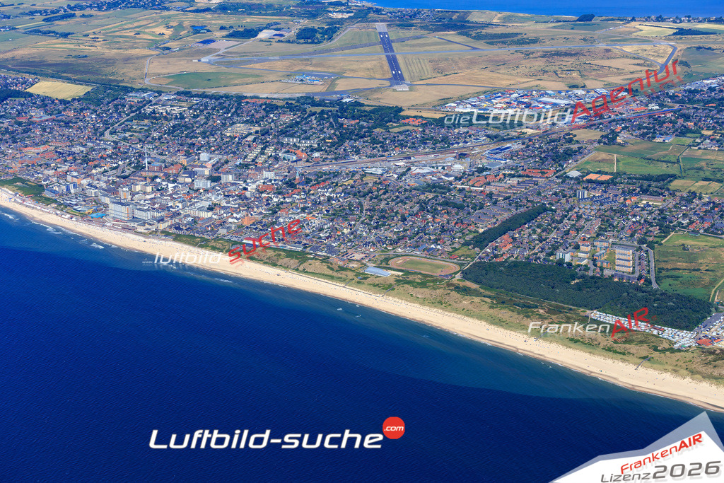 Die Luftbildaufnahme Westerland - Sylt wurde 2018 mittels Flugzeug (keine Drohne) erstellt. Perfekte Schärfe und Druck- Auflösung- Garantiert!