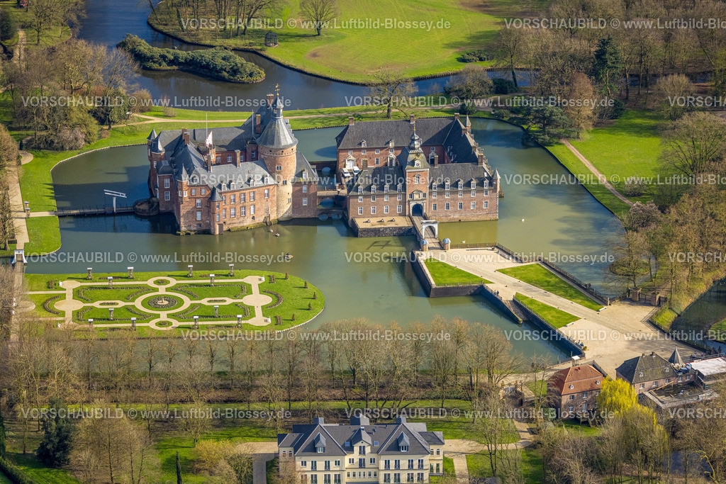 Isselburg240313969 | Luftbild, Schloss Wasserburg Anholt mit Schlosspark und Barockgarten, Anholt, Isselburg, Nordrhein-Westfalen, Deutschland