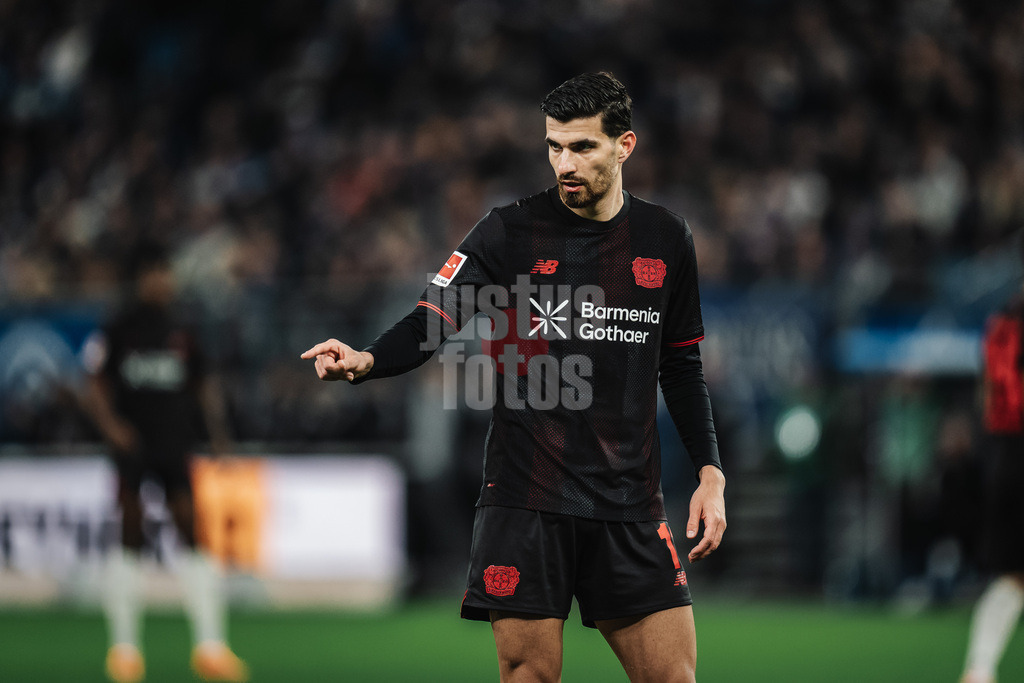Fußball | Männer | Saison 2025/2026 | 1. Fußball-Bundesliga | 17. Spieltag | Hamburger SV vs. Bayer 04 Leverkusen | 04.03.2026 | Martin Terrier (#11, Bayer 04 Leverkusen)