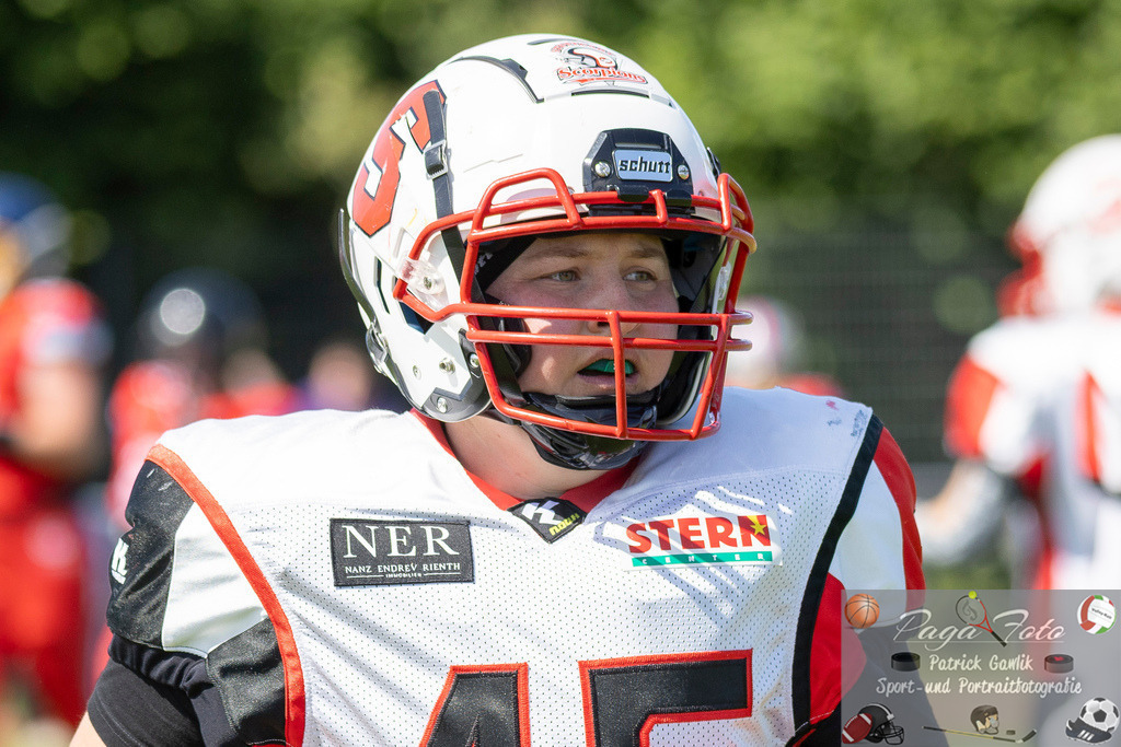 GFLW 1: German Football League Women 1: Rodgau Pioneers Ladies - Stuttgart Scorpions Sisters, 07.06.2026 | Nadja Kirchhofer (Stuttgart Scorpions Sisters #45), Freisteller, Portrait / Porträt, Rodgau Pioneers Ladies - Stuttgart Scorpions Sisters, Rodgau, Maingau-Energie-Stadion "Am Weichsee", 7.6.2026 - Realisiert mit Pictrs.com