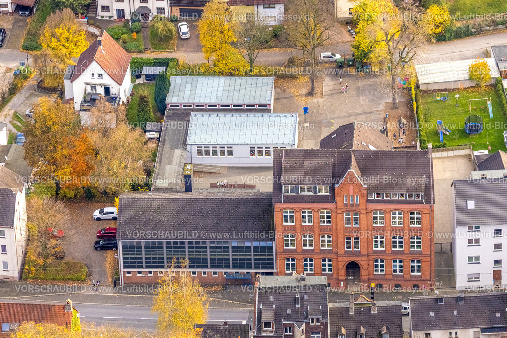 Hagen251102392 | Luftbild, Städt. Gemeinschaftsgrundschule Eilpe, herbstliche Bäume, Eilpe, Hagen, Ruhrgebiet, Nordrhein-Westfalen, Deutschland