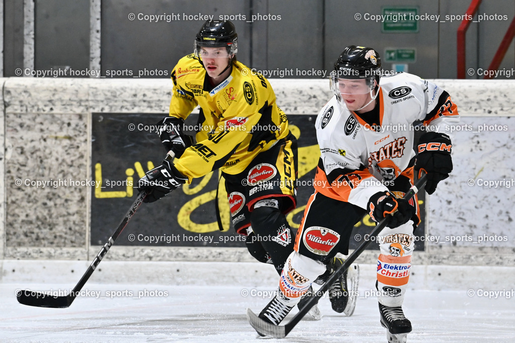 EC Spittal Hornets vs. USC Piraten Velden 7.2.2024 | #90 Ogertschnig Joshua, #77 Ortner Stefan