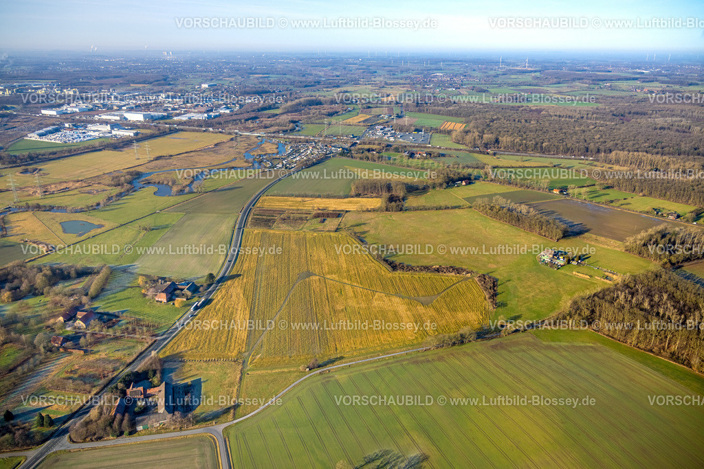 Hamm260103015Lippetal | Luftbild, geplantes interkommunales Projekt zum Bau eines Rechenzenrums auf der stadtgrenze Hamm und Lippetal, Ostdolberg, Lippetal, Hamm, Ruhrgebiet, Nordrhein-Westfalen, Deutschland