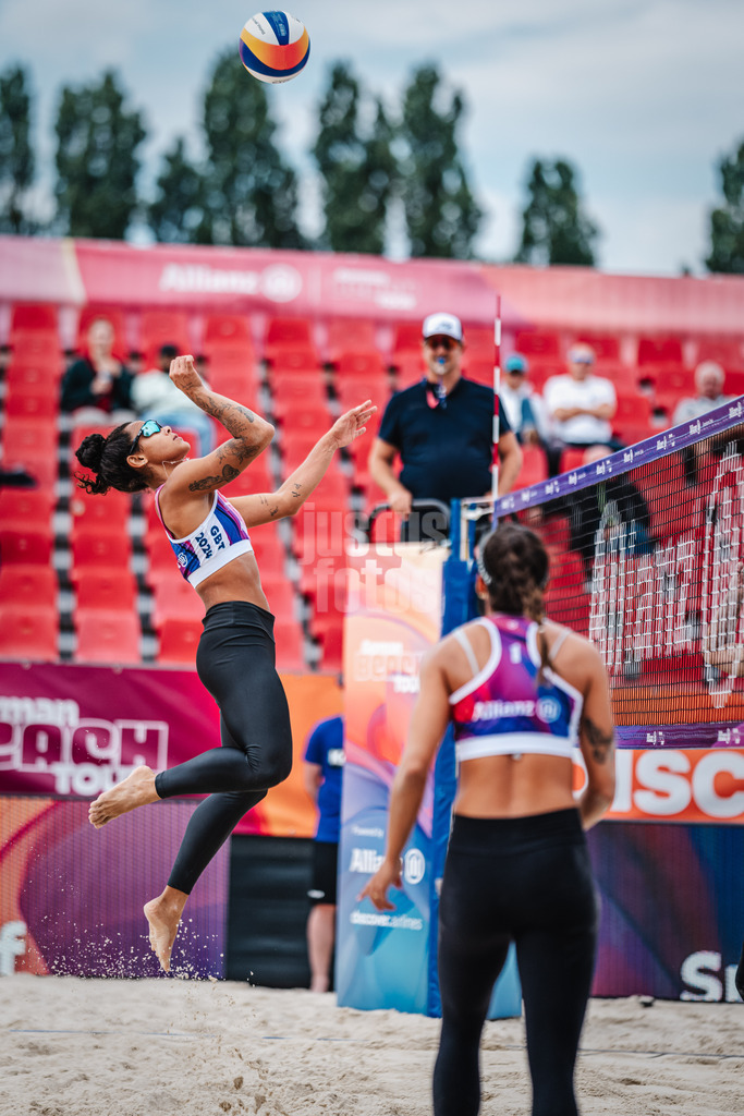 Beachvolleyball | Frauen | German Beach Tour 2024 | Tourstop Bremen | 07.06.2024 | Thainara Mylena Feitosa de Oliveira (BRA) beim Angriff