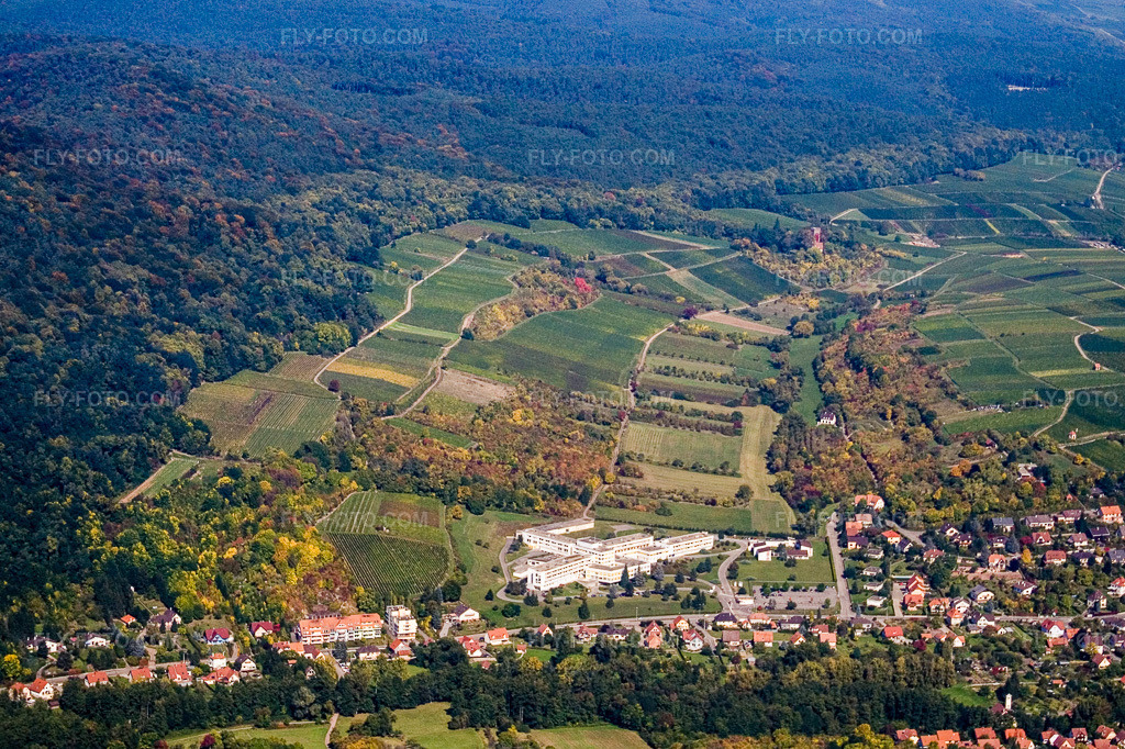 Aerial view: Wissembourg, Sonnenberg after silence in Oberhoffen-lès-Wissembourg in the state Bas-Rhin, France. – Photo: IMG_13614.jpg taken on 09/28/2008 by Werner Riehm/FLY-FOTO.com – Resolution of the original: 3079 x 2052 px