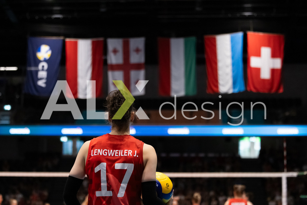 Austria v Switzerland - CEV European League Women | KRIENS, SWITZERLAND - JUNE 14: JULIE LENGWEILER of Switzerland during the CEV European League match between Austria and Switzerland at Pilatus Arena on June 14, 2026 in Kriens, Switzerland. - Realisiert mit Pictrs.com