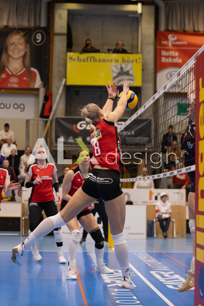 Volleyball I Frauen I Saison 2025-2026 I Volleyball NLA | Women I Round 16 I VC Kanti Schaffhausen - Viteos NUC I 31.01.2026 | 8 Lina-Marie Lieb (DE) (VC Kanti Schaffhausen) – Aussen - Realisiert mit Pictrs.com