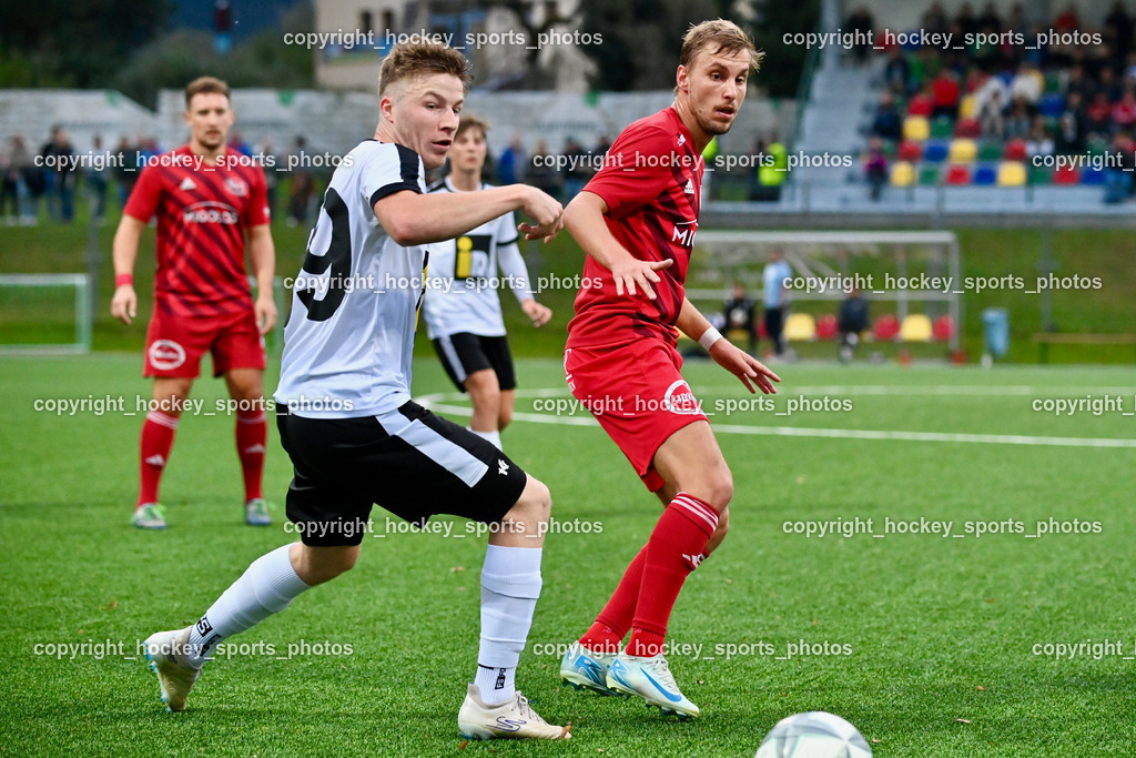 SV Spittal 1921 vs. SV St. Jakob  | #39 Fabian Hoi SV Spittal, #17 Sebastian Bauer St.Jakob, SV Spittal 1921 vs. SV St. Jakob , SV Spittal 1921 vs. SV St. Jakob  am 20.09.2024 in Spittal an der Drau (Goldeck Stadion), Austria, (Photo by Bernd Stefan)