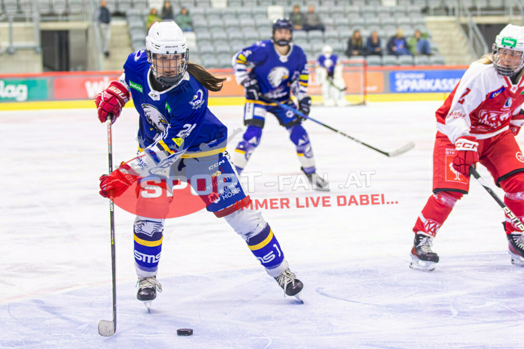 Eishockey DEBL 2023/24 | Eishockey DEBL 2023/24, KAC Frauen - Villach Lady Hawks am 27.09.2023 in Klagenfurt (Heidi Horten Arena), Austria, (Photo by Ernst Krawagner sport-fan.at) - Realisiert mit Pictrs.com