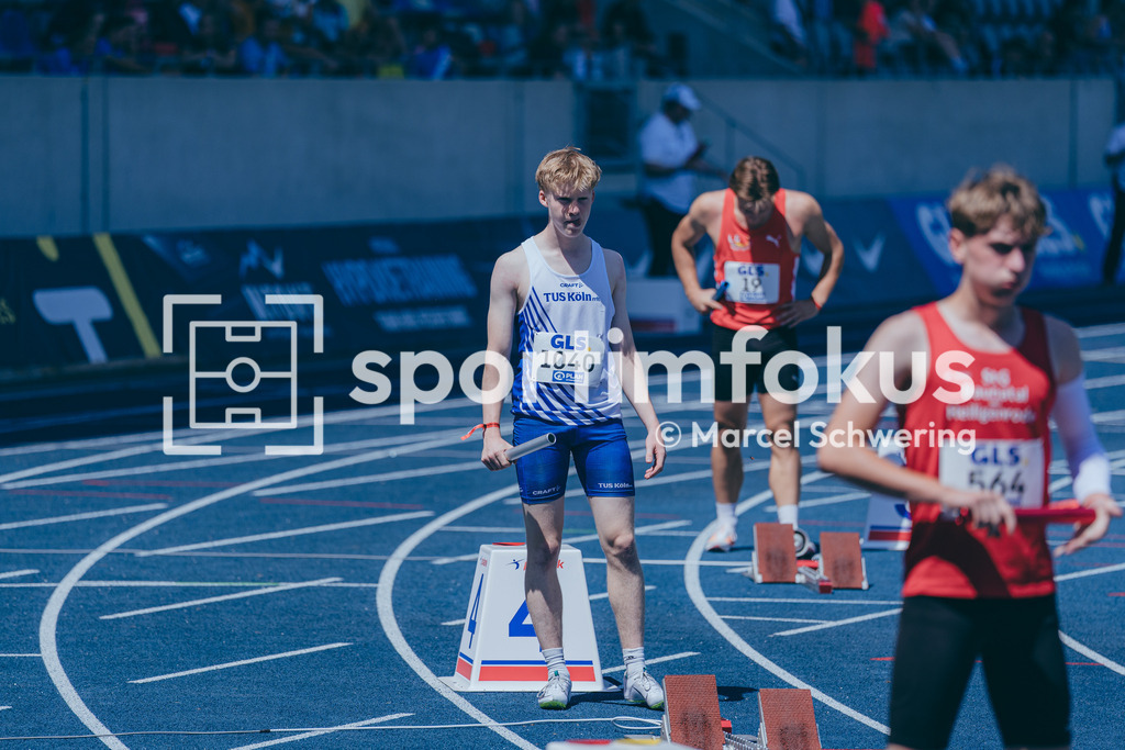 Deutsche Meisterschaften U20 / U16 2026 | Paul Diedrich, TuS Köln rrh., 1040, 4x100-Meter-Staffel, Deutsche Meisterschaften der U20 &amp; U16 2026, Lohrheidestadion Bochum-Wattenscheid, 10.07.2026. Foto: Marcel Schwering / sportimfokus - Realisiert mit Pictrs.com
