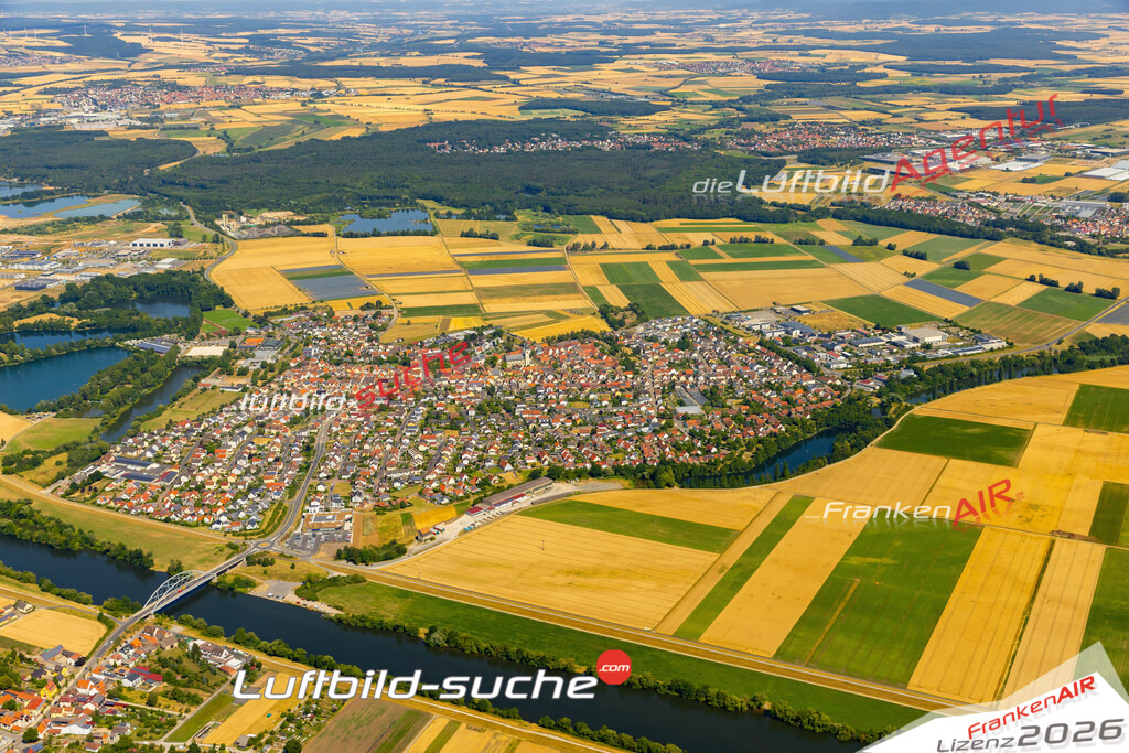 Das Luftbild zeigt :  Grafenrheinfeld - Die Luftaufnahme wurde 2023 vom UL-Flugzeug aus erstellt ( keine Drohne ) - Hochauflösende Luftaufnahme - Für grossformatige Ausdrucke geeignet. Die Geschenkidee !Mit Lizenz und Bildrechte bestellbar
