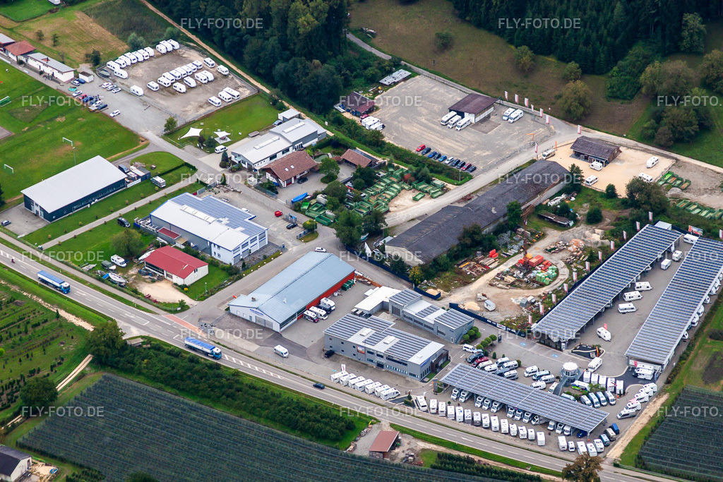Burmeister Caravan-Center | Luftbild: Burmeister Caravan-Center im Ortsteil Ludwigshafen in Bodman-Ludwigshafen im Bundesland Baden-Württemberg in Deutschland. Foto: IMG_71837.jpg vom 31.08.2014 durch Werner Riehm/FLY-FOTO.de - Realisiert mit Pictrs.com