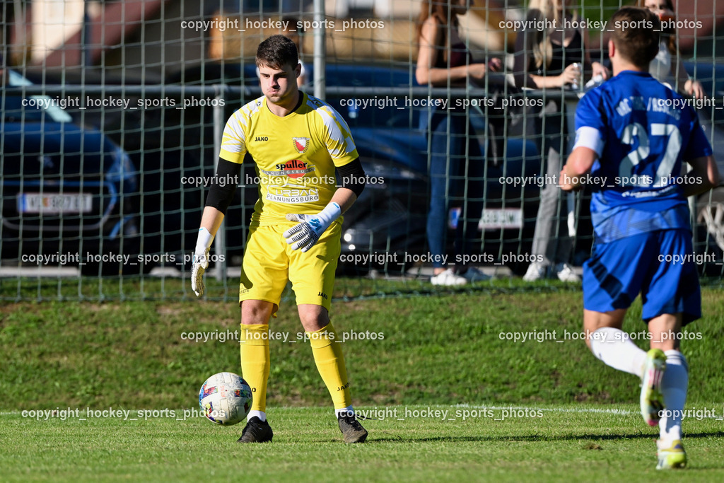 ATUS Nötsch vs. Thal Assling | #1 Filip Stanojevic ATUS Nötsch, #27 Marcel Hubert Hecher ATUS Nötsch, Dominik Kofler Thal Assling, ATUS Nötsch vs. Thal Assling, ATUS Nötsch vs. Thal Assling am 31.08.2025 in Nötsch (Dobratsch Arena), Austria, (Photo by Bernd Stefan)