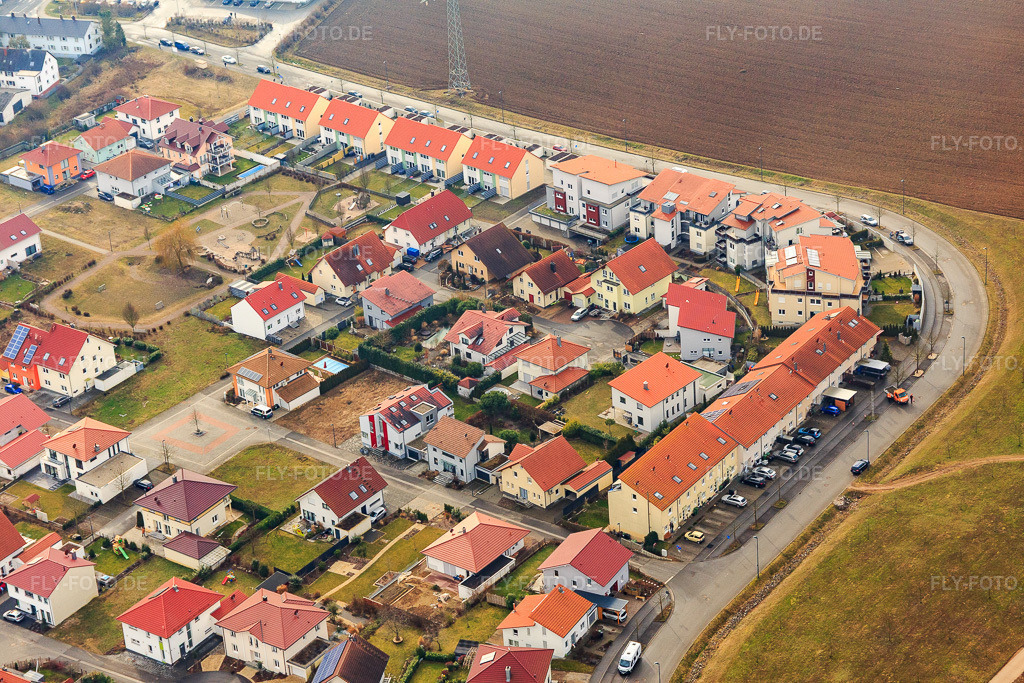 Luftbild: Am Höhenweg im Winter ohne Schnee in Kandel im Bundesland Rheinland-Pfalz in Deutschland. Foto: IMG_096576.jpg vom 02.02.2017 durch Werner Riehm/FLY-FOTO.de