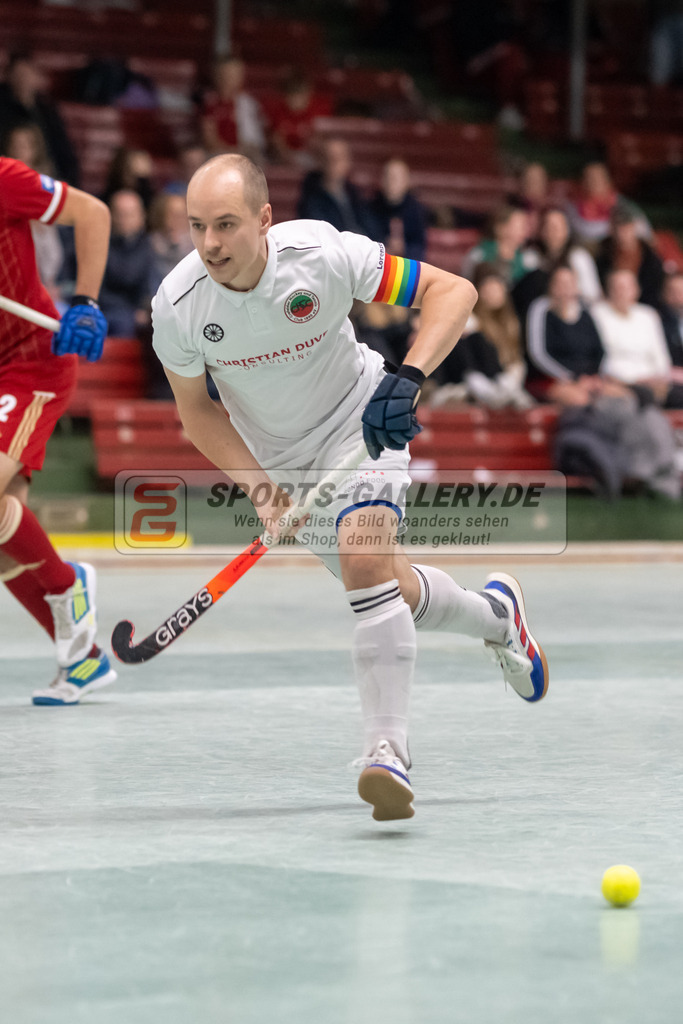 SFE_20221218_0070 | 1. Bundesliga Hockey Herren Rot-Weiss Köln - Crefelder HTCa am 18.12.2022 in Köln (KTHC Stadion Rot-Weiss Köln Tennis and Hockey Club), Photo: Stephan Fehrmann 2022 (Sports-Gallery),Ehling Jonathan ( Crefelder HTC #22 )