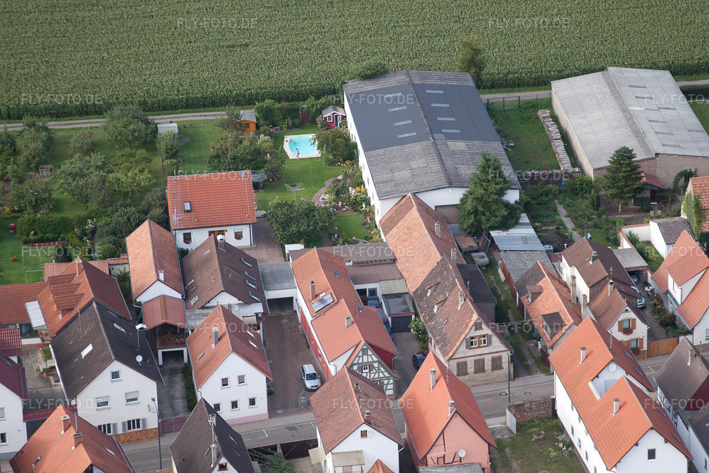 Luftbild: Saarstr in Kandel im Bundesland Rheinland-Pfalz in Deutschland. Foto: IMG_44040.jpg vom 17.08.2011 durch Werner Riehm/FLY-FOTO.de