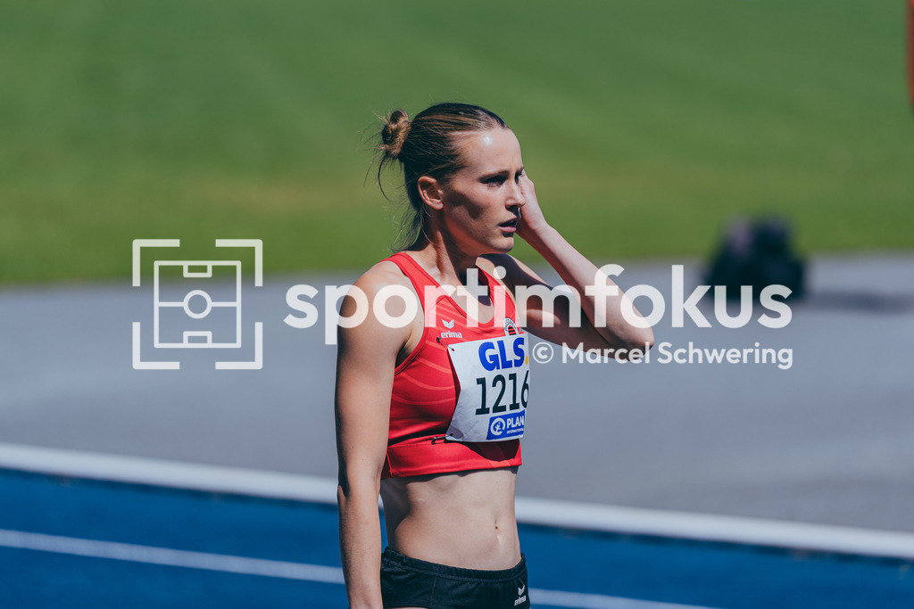 DM U23 U18 Bochum 2026 | Liv Grete Büchner (Dresdner SC 1898), Startnummer 1216, 400 Meter Hürden, Deutsche Meisterschaften der U18 &amp; U23 2026, Lohrheidestadion Bochum-Wattenscheid, 04.07.2026 Foto: Marcel Schwering / sportimfokus - Realisiert mit Pictrs.com