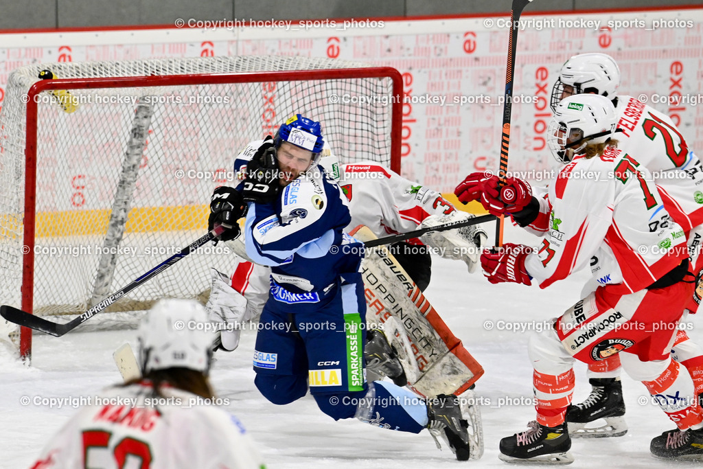 ESV Ferlach vs. ESC SOCCERZONE STEINDORF | #35 Arneitz Christian ESV Ferlach, #57 Wilfan Franz ESC Steindorf, #77 Ogris Thomas ESV Ferlach, ESV Ferlach vs. ESC SOCCERZONE STEINDORF, ESV Ferlach vs. ESC SOCCERZONE STEINDORF am 29.11.2024 in Ferlach (Eishalle Ferlach ), Austria, (Photo by Bernd Stefan)
