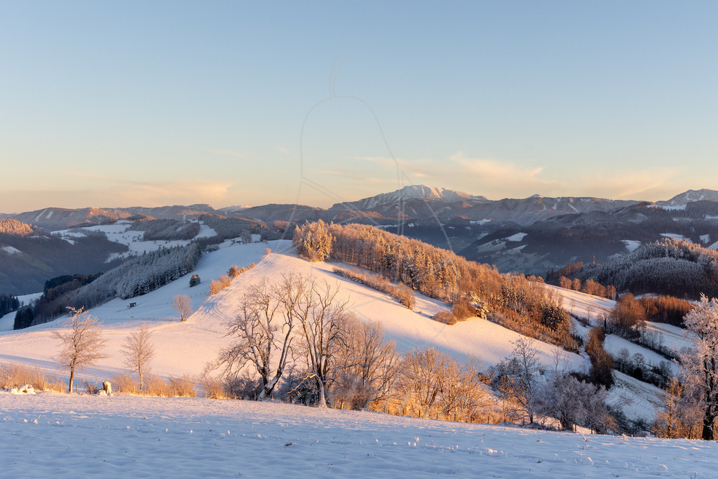 Winter am Hochkogelberg mit Blick zum Ötscher | Ihre Fotografin im Lungau, ihre Fotografin im Mostviertel, Wandbilder Onlineshop, Imagefotos für Ihr Unternehmen,  - Realisiert mit Pictrs.com