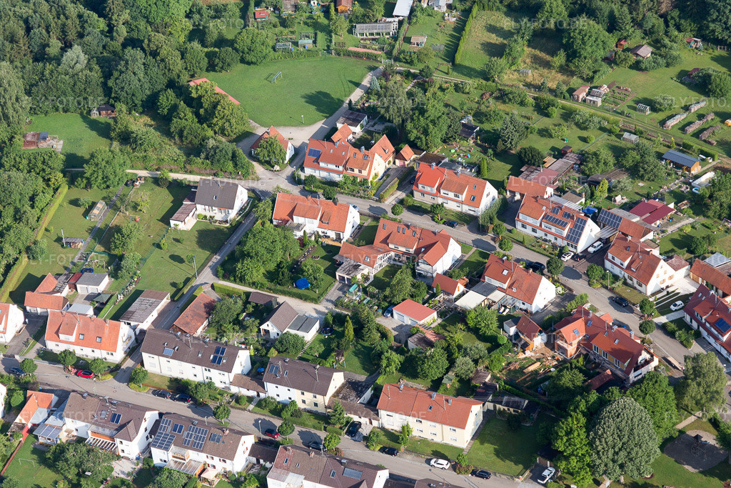 Luftbild: Tannenbergstr im Ortsteil Riedlingen in Donauwörth im Bundesland Bayern in Deutschland. Foto: IMG_101690.jpg vom 08.07.2017 durch Werner Riehm/FLY-FOTO.de