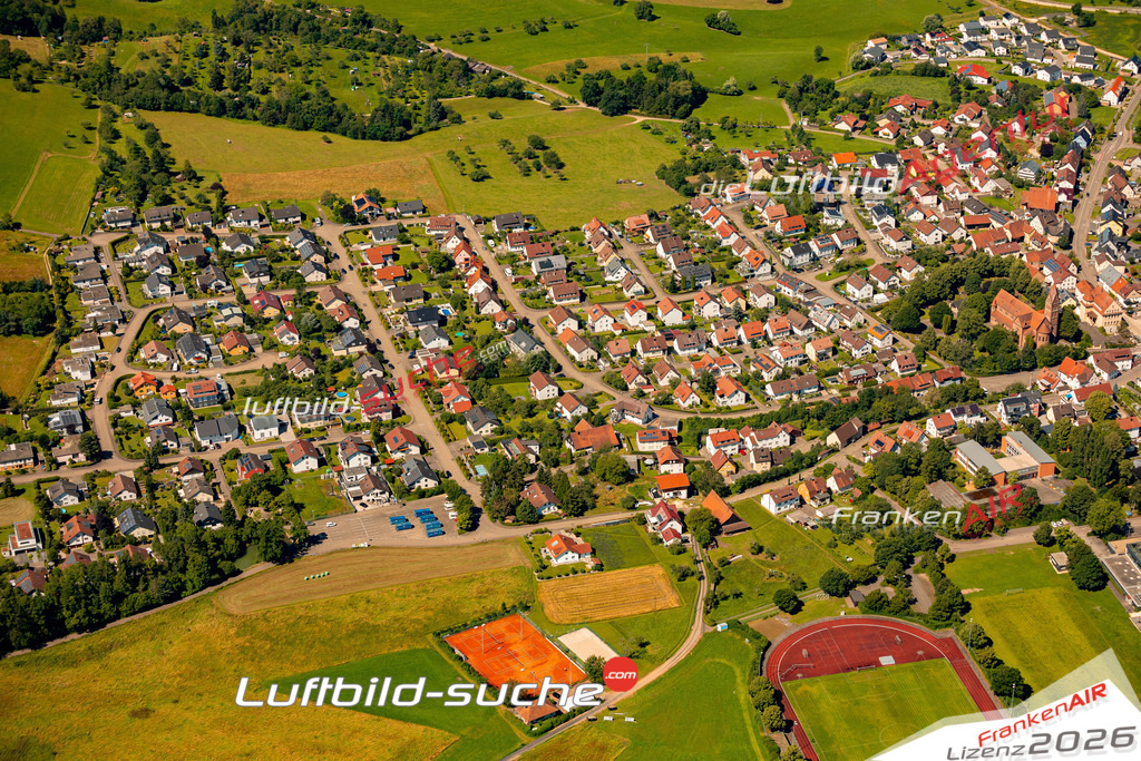 Das Luftbild zeigt : Bargau Schwäbisch Gmünd - Die Luftaufnahme wurde 2024 vom UL-Flugzeug aus erstellt ( keine Drohne ) - Hochauflösende Luftaufnahme - Für grossformatige Ausdrucke geeignet. Die Geschenkidee !Mit Lizenz und Bildrechte bestellbar