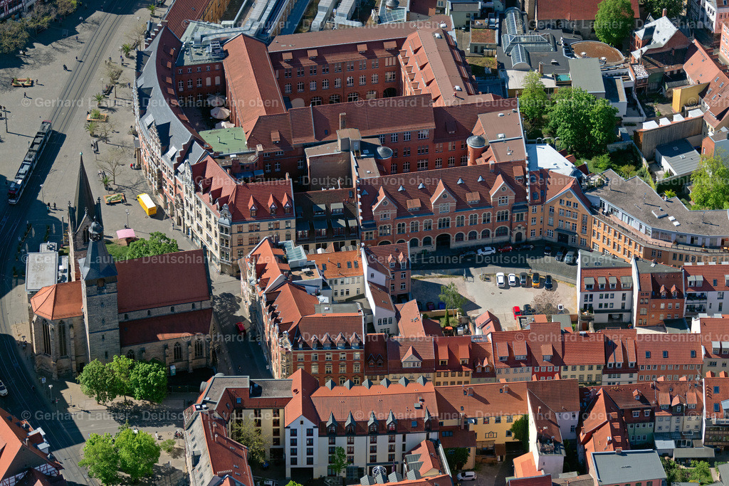 4026440 | ERFURT 07.05.2020 Kirchengebäude " Kaufmannskirche " im Altstadt- Zentrum der Innenstadt im Ortsteil Altstadt in Erfurt im Bundesland Thüringen, Deutschland. Weiterführende Informationen bei: Evangelische Kaufmannsgemeinde St. Gregor Erfurt. // Church building in " Kaufmannskirche " Old Town- center of downtown in the district Altstadt in Erfurt in the state Thuringia, Germany. Further information at: Evangelische Kaufmannsgemeinde St. Gregor Erfurt. Foto: Gerhard Launer