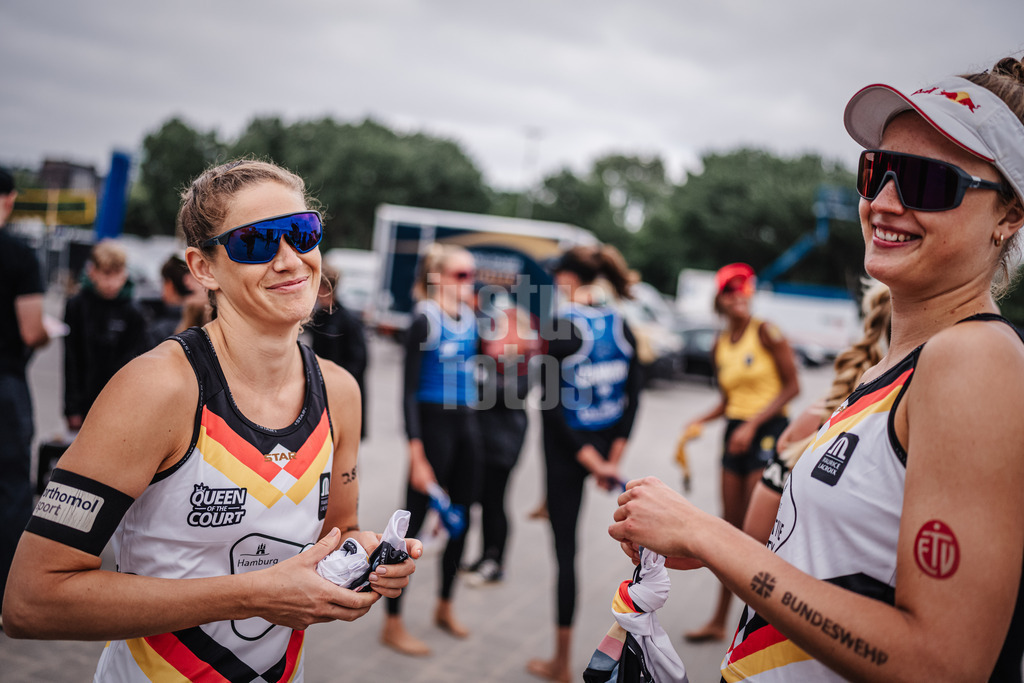 Beachvolleyball | Frauen | Queen and King of the Court | Hamburg | 02.06.2024 | Svenja Müller Cinja Tillmann