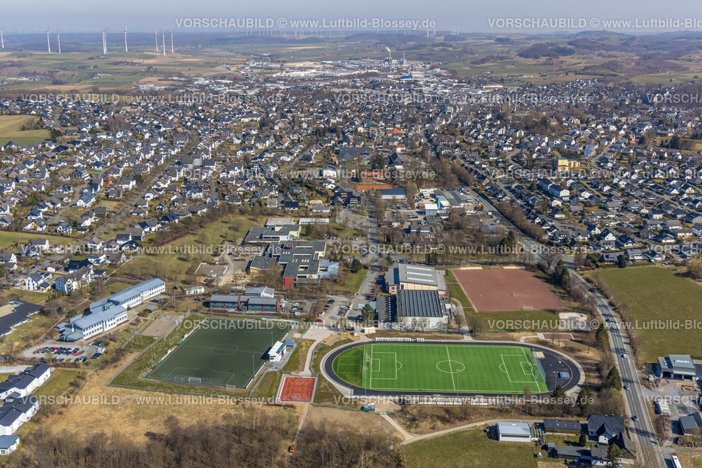 Brilon220303135 | Luftbild, Stadion Zur Jakobuslinde, Brilon, Sauerland, Nordrhein-Westfalen, Deutschland