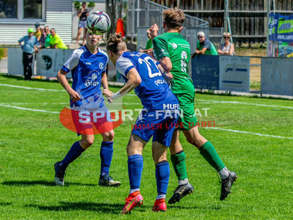 ASV Klagenfurt - Donau Klagenfurt | Felix Marko (ASV Klagenfurt #3) Aleksandar Petrovic (ASV Klagenfurt #20) Andre Schmedler (SV Donau Klagenfurt #6)  ; ASV Klagenfurt - Donau Klagenfurt am 31.07.2022 in Klagenfurt
(ASV Platz Annabichl), AUSTRIA, (Photo by Ernst Krawagner sport-fan.at) - Realisiert mit Pictrs.com