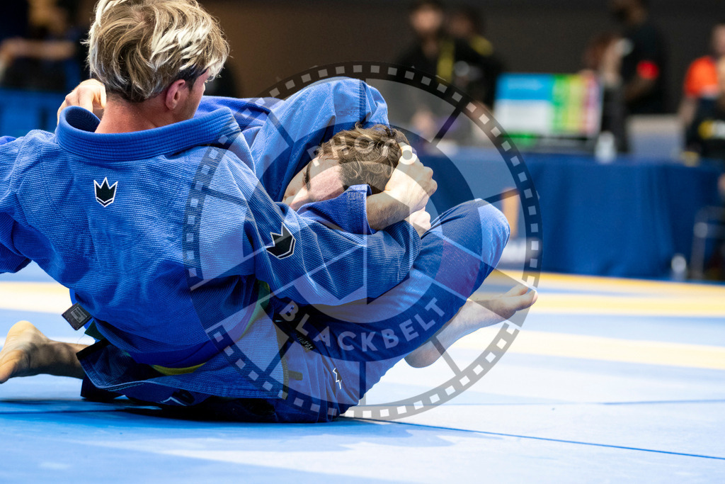 20240123PBB00631 | Fighters compete during the second day of the IBJJF European Championship in Paris, France, on January 23, 2024.
