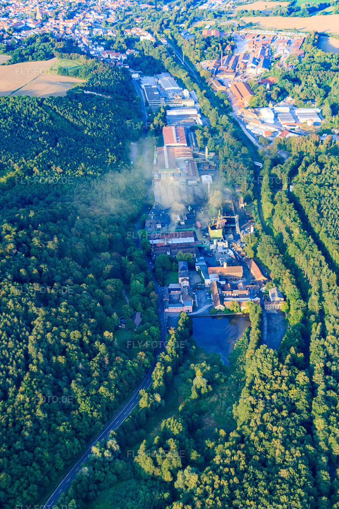 Luftbild: Eisengießerei Gebr. Gienanth Eisenberg GmbH in Eisenberg im Bundesland Rheinland-Pfalz in Deutschland. Foto: IMG_20446.jpg vom 22.08.2009 durch Werner Riehm/FLY-FOTO.de