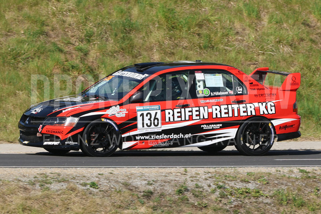 FIA European Hill Climb Championship – Rechberg 2026 | FIA European Hill Climb Championship at Rechberg, held from 24 to 26 April 2026 near Tulwitz, Styria, Austria. The image shows Bernd PÖLLABAUER (AUT) Mitsubishi Lancer Evo 8.