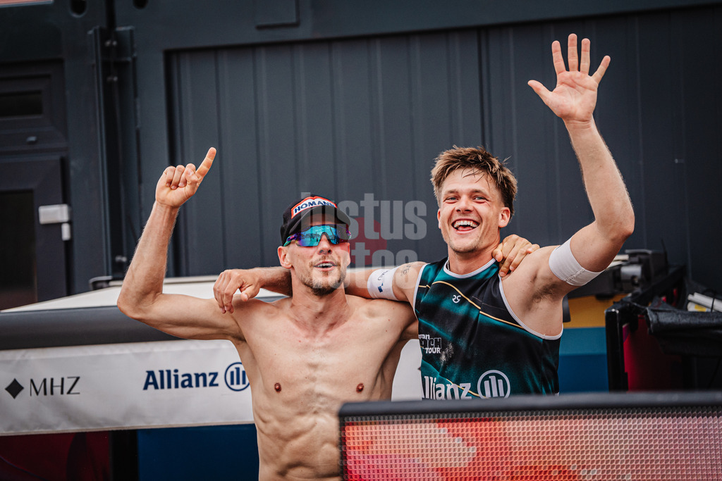 Beachvolleyball | Männer | Allianz German Beach Tour 2025 | Tourstop Bremen | 15.06.2025 | v.l. David Poniewaz und Luis Kubo