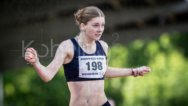 B&amp;S Kurpfalz Gala; Weinheim, 23.05.2026 | WEINHEIM, GERMANY - MAY 24: Romy Päffgen (GER/Cologne Athletics) during the B&amp;S Kurpfalz Gala am 23.05.2026 at the  Sepp-Herberger-Stadium in Weinheim (Baden-Wuerttemberg / Germany).