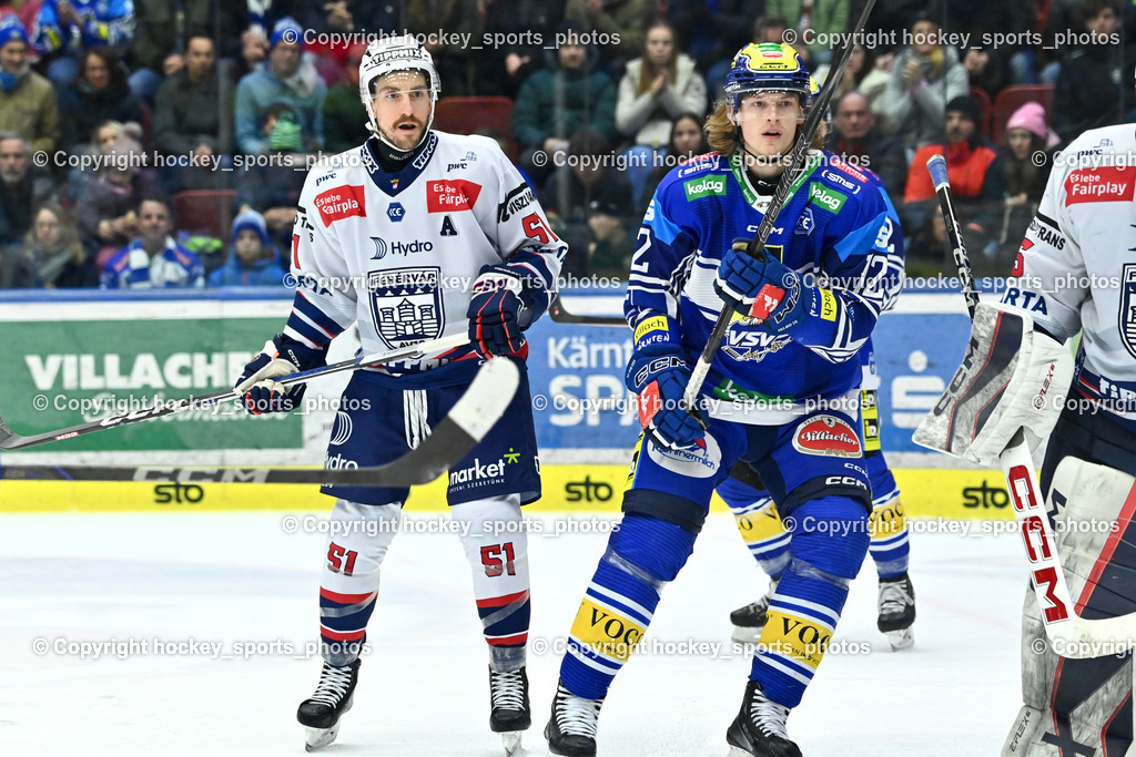 EC IDM Wärmepumpen VSV vs. Hydro Fehervar AV19  | #51 Campbell Timothy HYDRO FEHERVAR, #12 Pearson Chase EC VSV, EC IDM Wärmepumpen VSV vs. Hydro Fehervar AV19 , EC IDM Wärmepumpen VSV vs. Hydro Fehervar AV19  am 01.01.2025 in Villach (Stadthalle Villach), Austria, (Photo by Bernd Stefan)