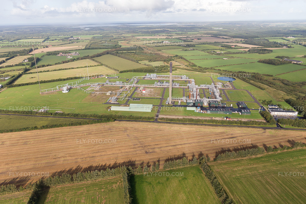 Aerial view: View of the town in Janderup in the state South Denmark, Denmark.Photo: IMG_103472.jpg taken on 09/16/2017 by Werner Riehm/FLY-FOTO.comResolution of the original: 5220 x 3480 px