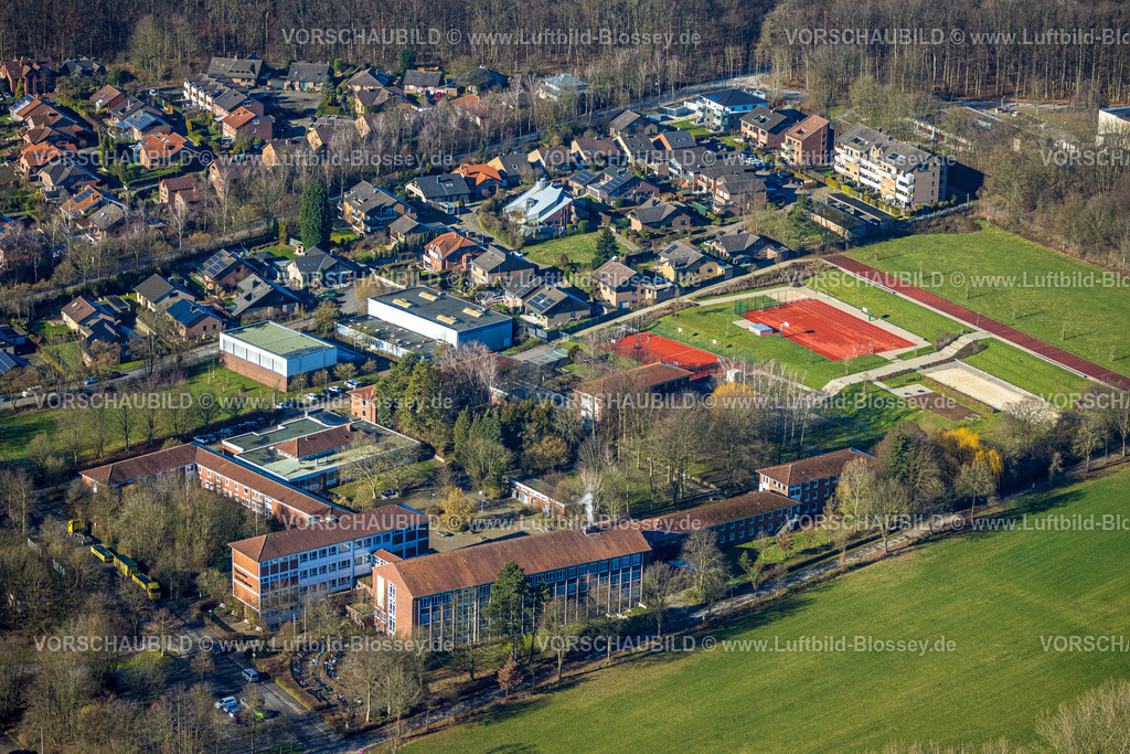 Werne230203417 | Luftbild, Gymnasium St. Christophorus mit Sportanlage, Werne, Ruhrgebiet, Nordrhein-Westfalen, Deutschland