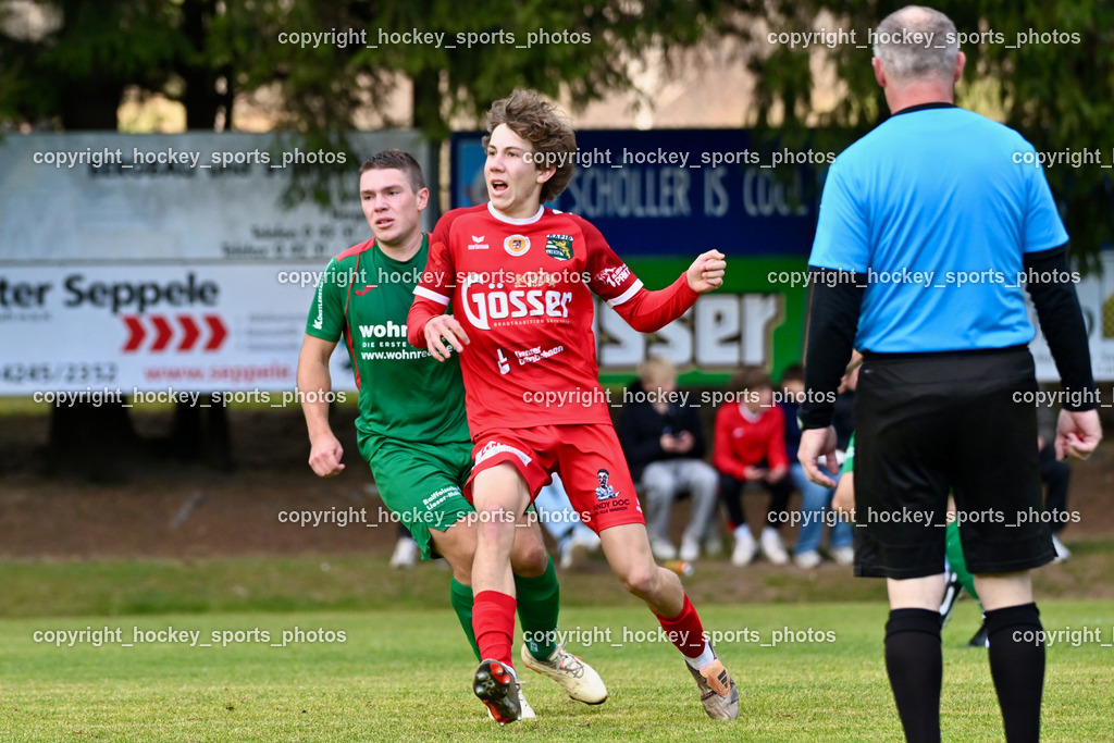 FC ASKÖ Gmünd vs. SV Rapid Lienz | #3 Valentin Dorer Rapid Lienz, #14 Stephan Gigler FC Gmünd, FC ASKÖ Gmünd vs. SV Rapid Lienz, FC ASKÖ Gmünd vs. SV Rapid Lienz am 09.11.2025 in Ferlach (Ballspielhalle Ferlach), Austria, (Photo by Bernd Stefan)