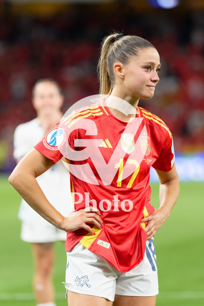 Spain v Switzerland - UEFA Women's EURO 2025 Quarter-Final | BERN, SWITZERLAND - JULY 18: Viola Calligaris of Switzerland criers during the UEFA Women's EURO 2025 Quarter-Final match between Spain v Switzerland at Stadion Wankdorf on July 18, 2025 in Bern, Switzerland. (Photo by Giuseppe Velletri/Sports Press Photo/Getty Images)