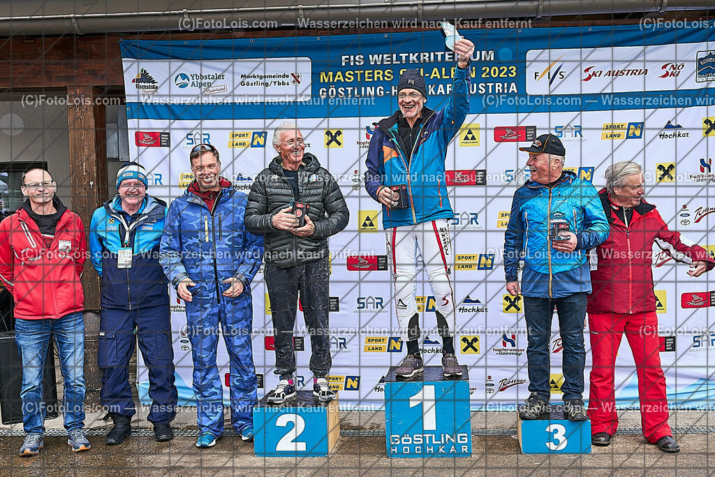 ALP1432_FMC-GS_Kat-B_Siegerehrung | (C)FotoLois.com, Alois Spandl, FIS Masters Cup Ski Alpin 2023 Hochkar, GiantSlalom-Kategorie A-B-C, Fr 24. März 2023.